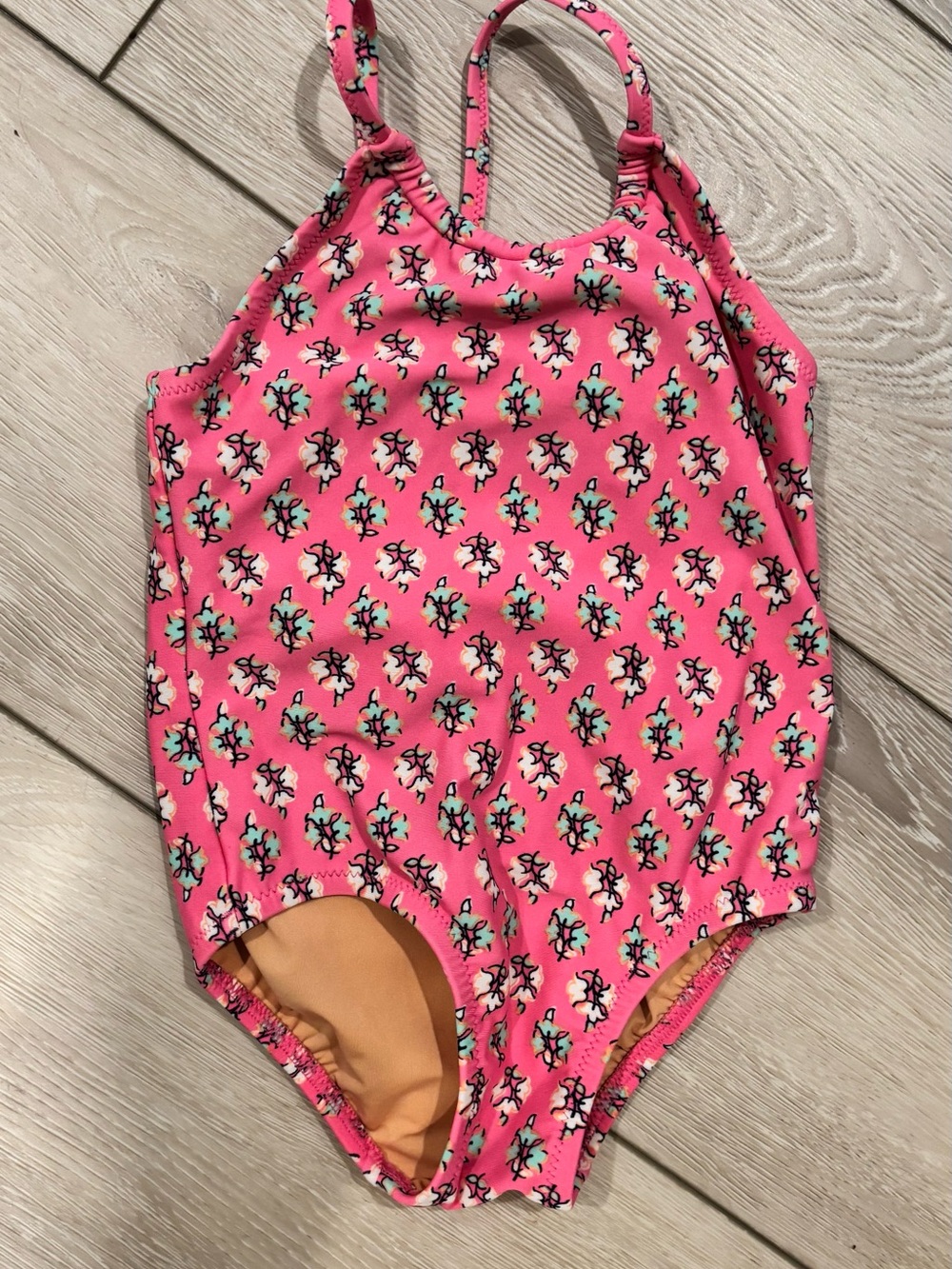 Crewcuts Pink Floral One-Piece Swimsuit 2T
